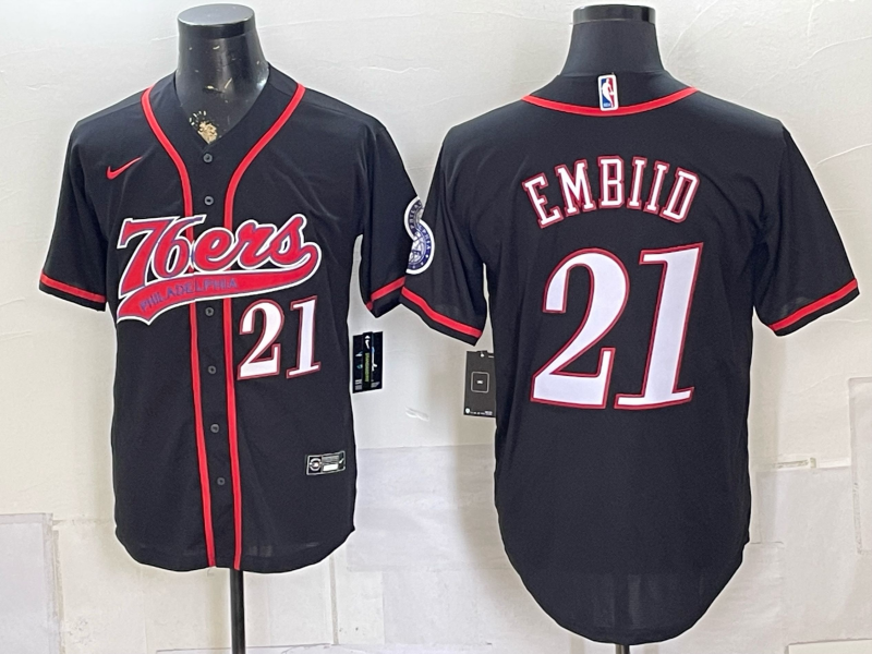 Men Philadelphia 76ers #21 Embiid black Nike 2026 NBA Jersey 0806001->philadelphia 76ers->NBA Jersey